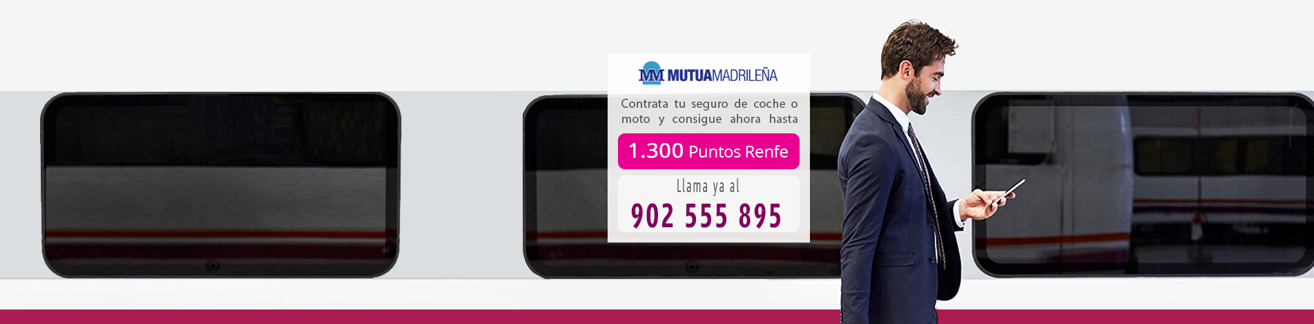 �AHORA CONSIGUE HASTA 1.300 PUNTOS RENFE! MUTUA MADRILE�A